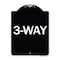 Signmission Designer Series Sign-3-Way, Black & White Heavy-Gauge Aluminum Sign, 24" x 18", BW-1824-24408 A-DES-BW-1824-24408 - alternate 1